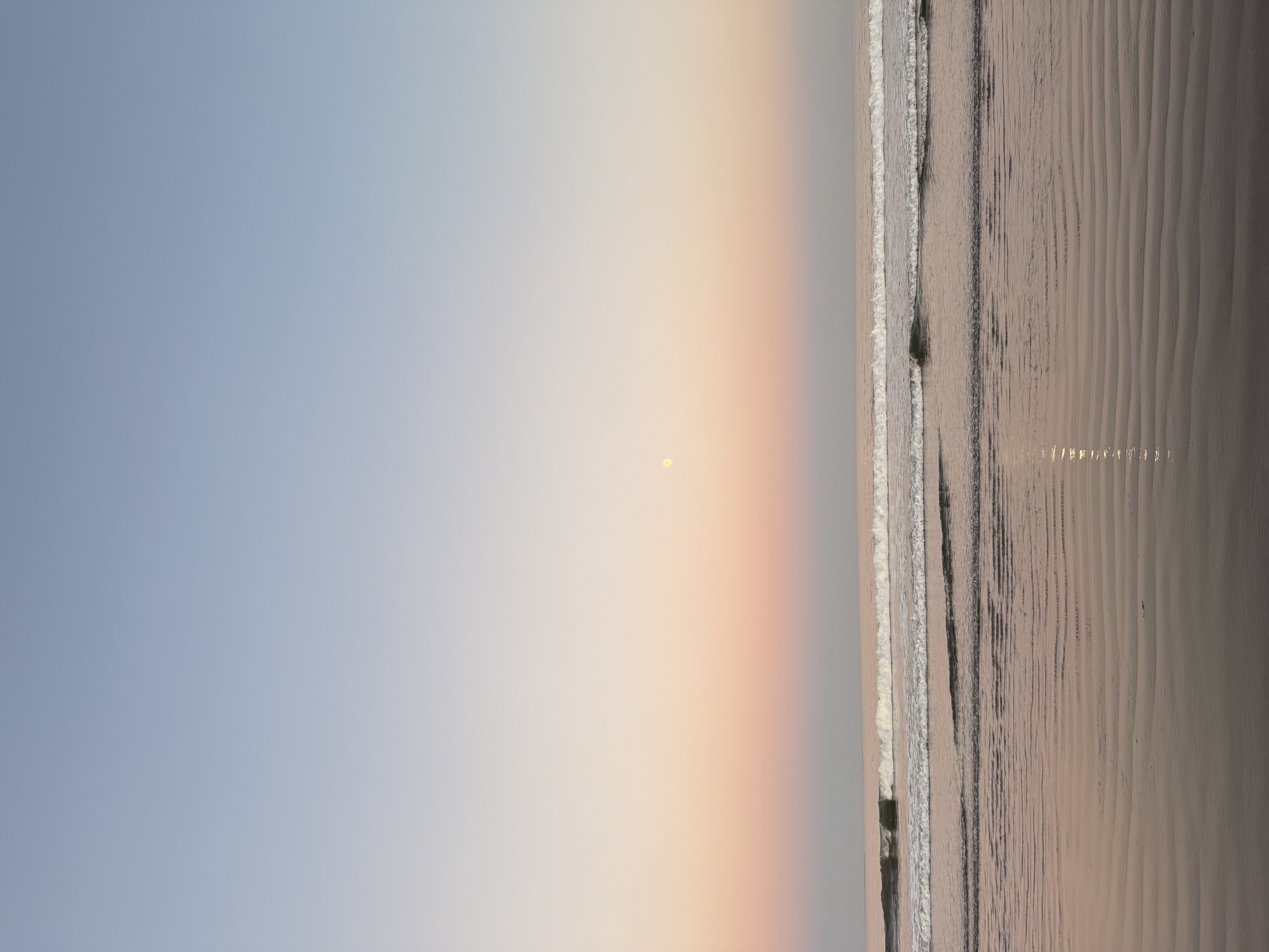 A New England beach at sunset